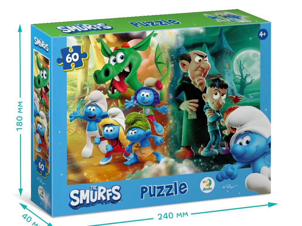 Пазл на 60 елементів The Smurfs, Домашня тварина-дракон, DoDo 200664