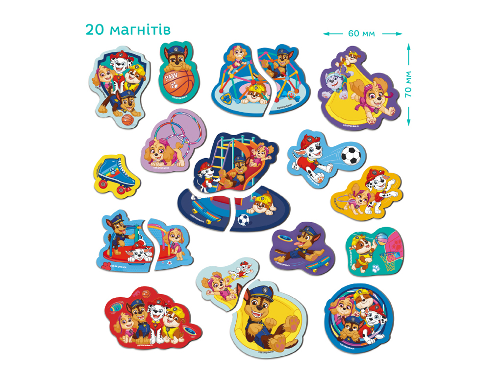 Набір магнітів Paw Patrol, Ігровий майданчик, DoDo 200668