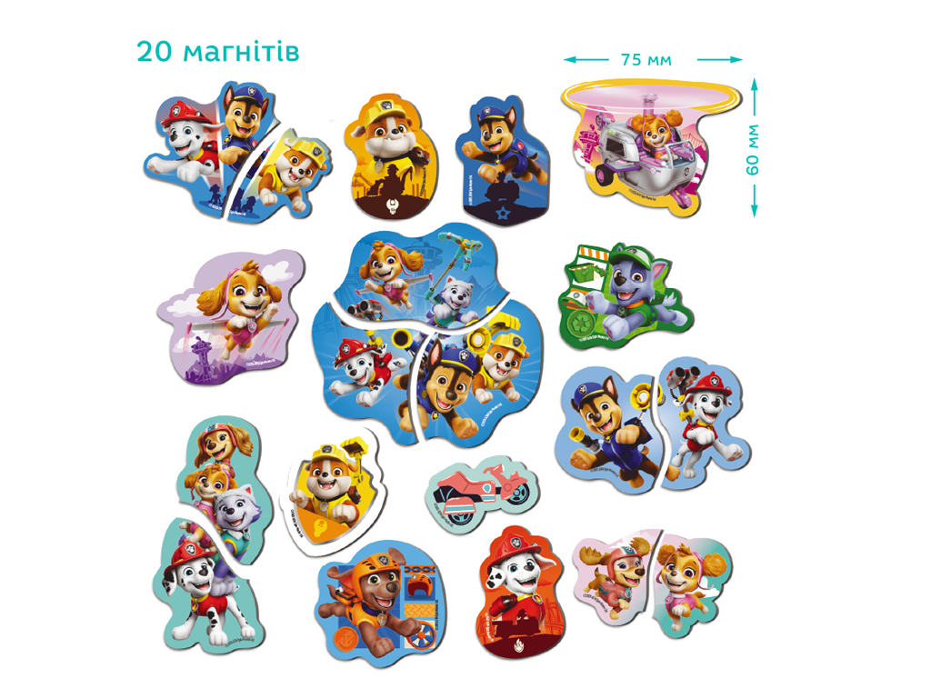 Набір магнітів Paw Patrol, Ігровий майданчик, DoDo 200669