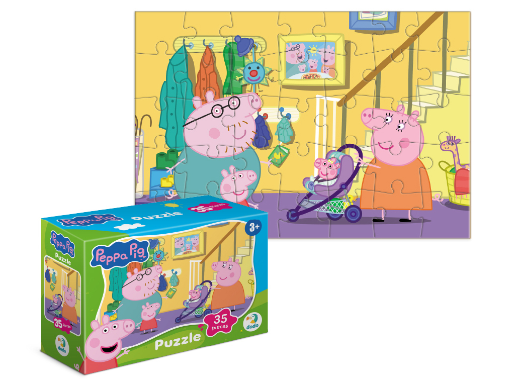 Пазл-міні Peppa Pig, На прогулянку, 35 елементів, DoDo 200678