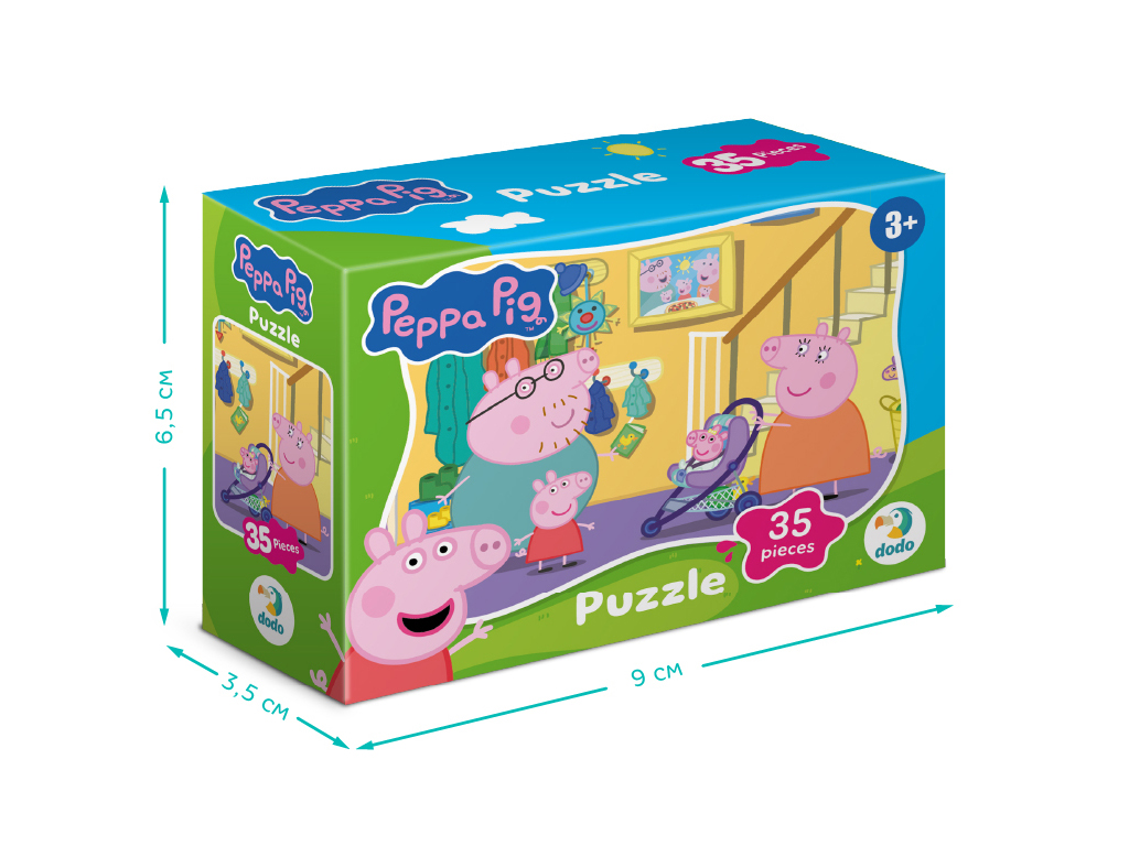 Пазл-міні Peppa Pig, На прогулянку, 35 елементів, DoDo 200678