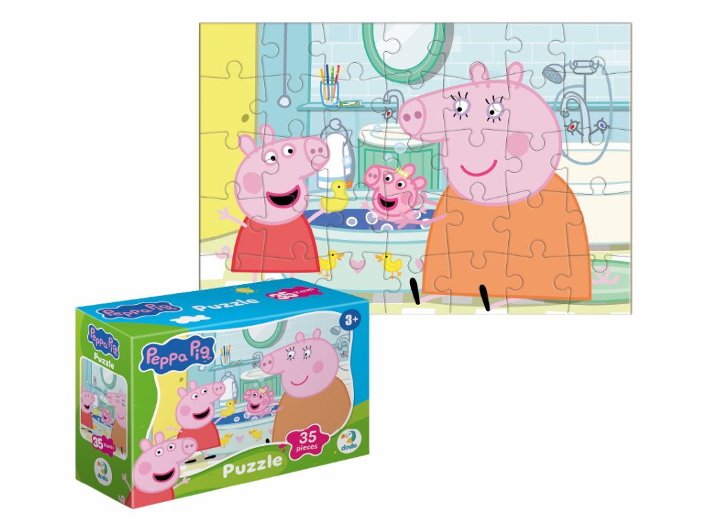 Пазл-міні на 35 елементів Peppa Pig, Качечки у ванній, DoDo 200679