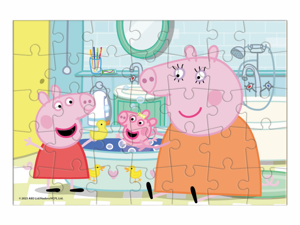 Пазл-міні на 35 елементів Peppa Pig, Качечки у ванній, DoDo 200679