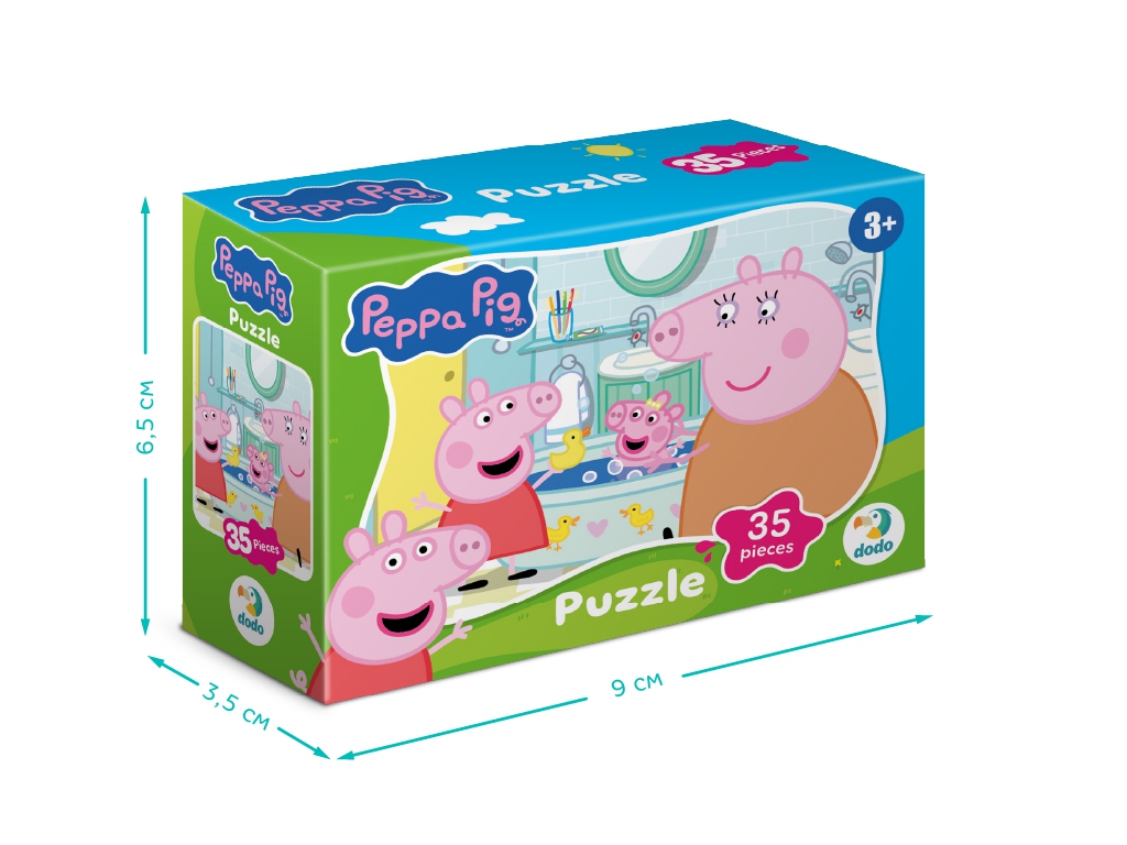 Пазл-міні на 35 елементів Peppa Pig, Качечки у ванній, DoDo 200679