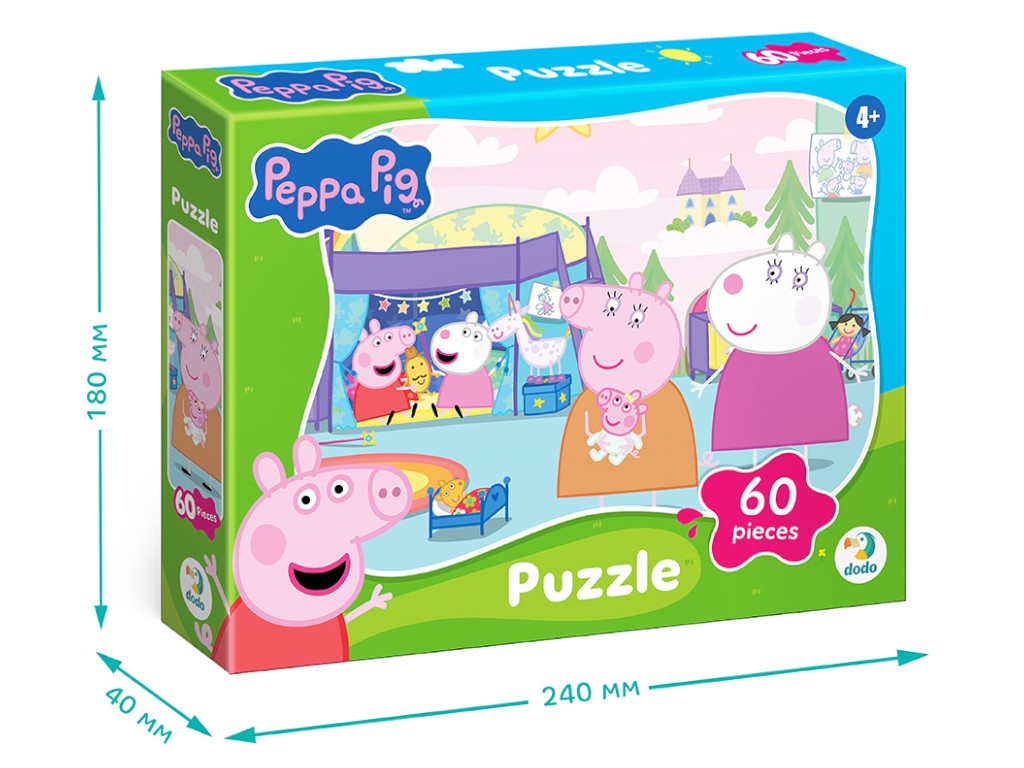 Пазл на 60 елементів Peppa Pig, Свинки та Овечки, DoDo 200680