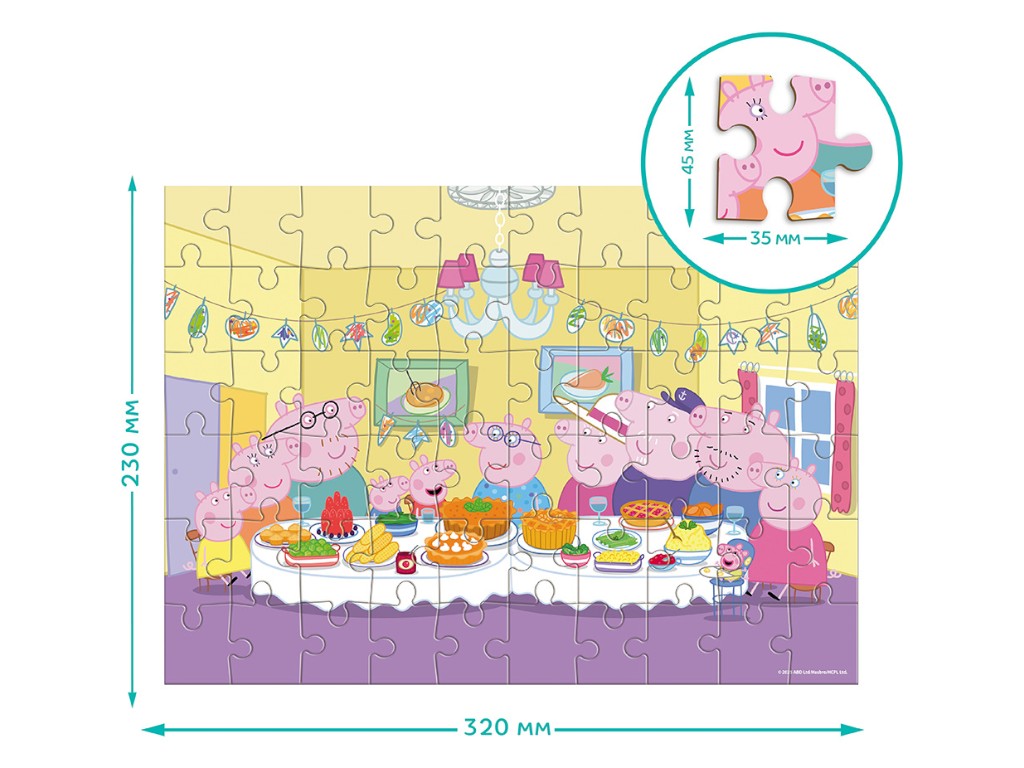 Пазл на 60 елементів Peppa Pig. Родина разом, DoDo 200681