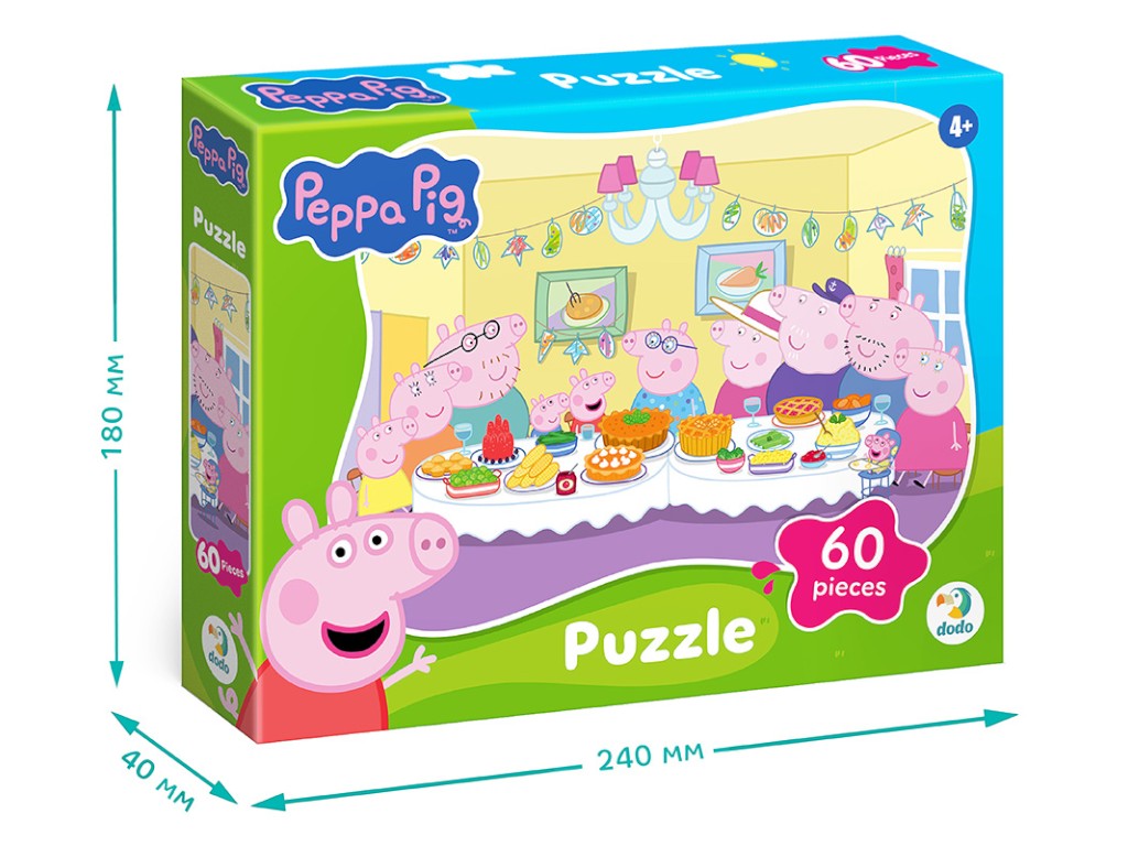 Пазл на 60 елементів Peppa Pig. Родина разом, DoDo 200681