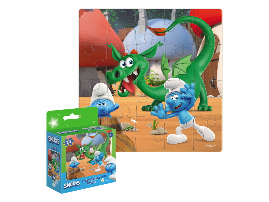 Пазл на 20 елементів The Smurfs, Хованки з Драконом, DoDo 200694