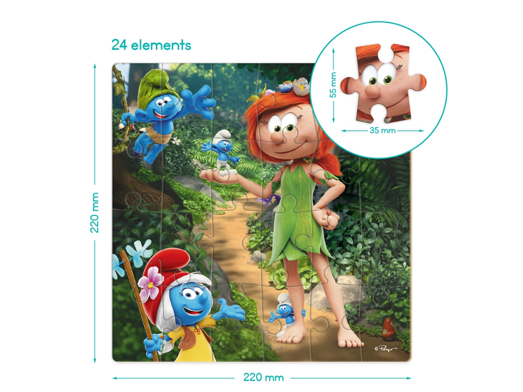 Пазл на 24 елементи The Smurfs, Принцеса у ліс, DoDo 200695