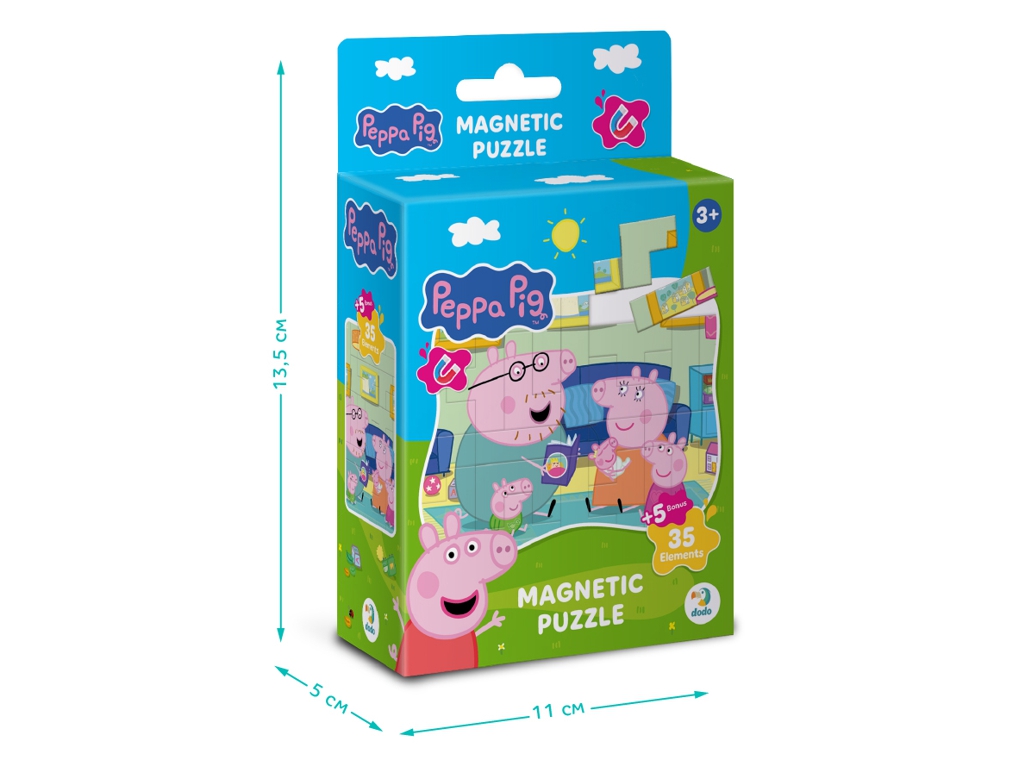 Магнітний пазл на 40 елементів Peppa Pig, Домашній вечір, DoDo 200758