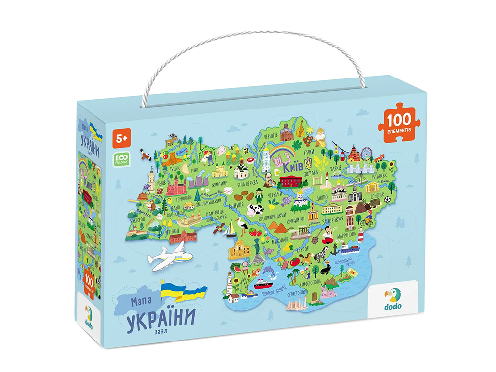 Пазл Карта Украины, 100 элементов, DoDo 300267