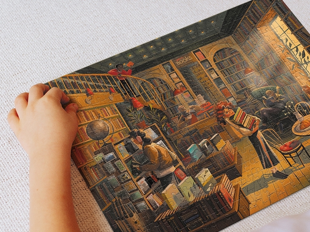 Пазл Книжковий магазин, 300 елементів, DoDo 300602