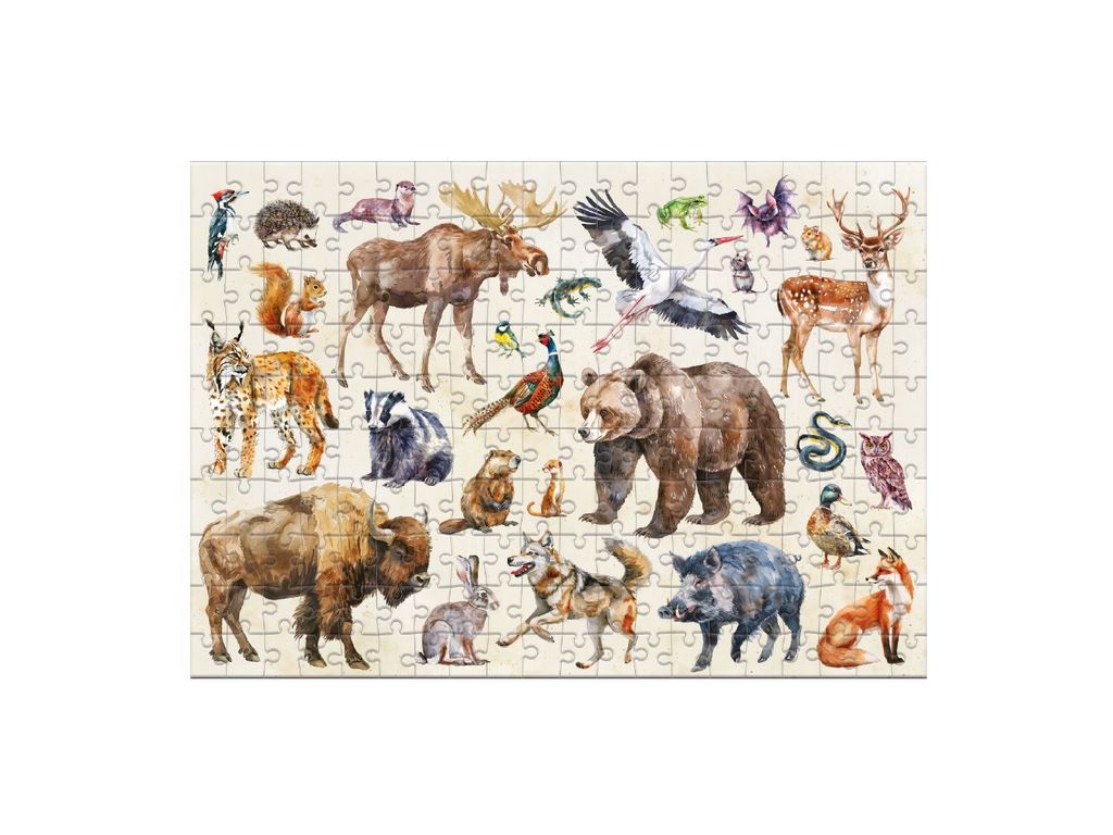 Пазл Монтессорі, Лісові тварини, 200 элементов, DoDo