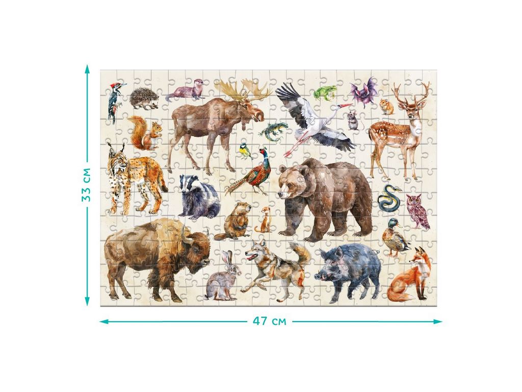 Пазл Монтессорі, Лісові тварини, 200 элементов, DoDo
