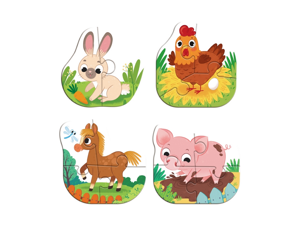 Пазл 4в1 Baby puzzle, Сельские животные, DoDo