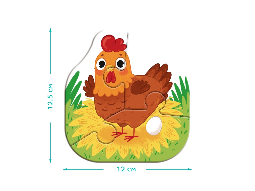Пазл 4в1 Baby puzzle, Сельские животные, DoDo