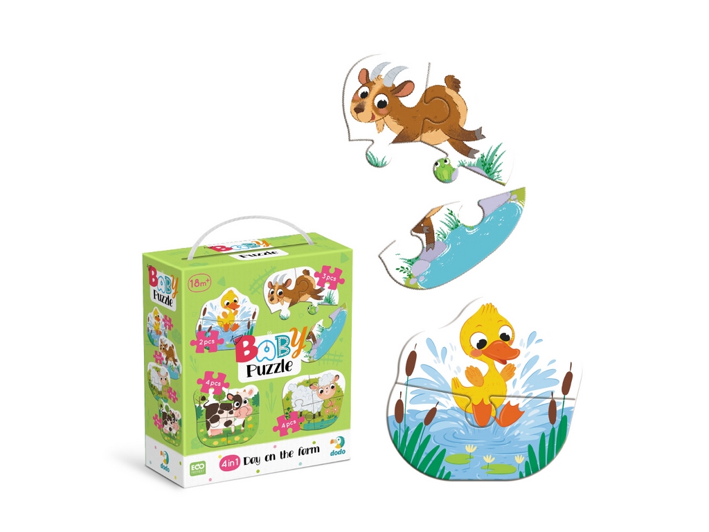 Пазл 4в1 Baby puzzle, День на фермі, DoDo