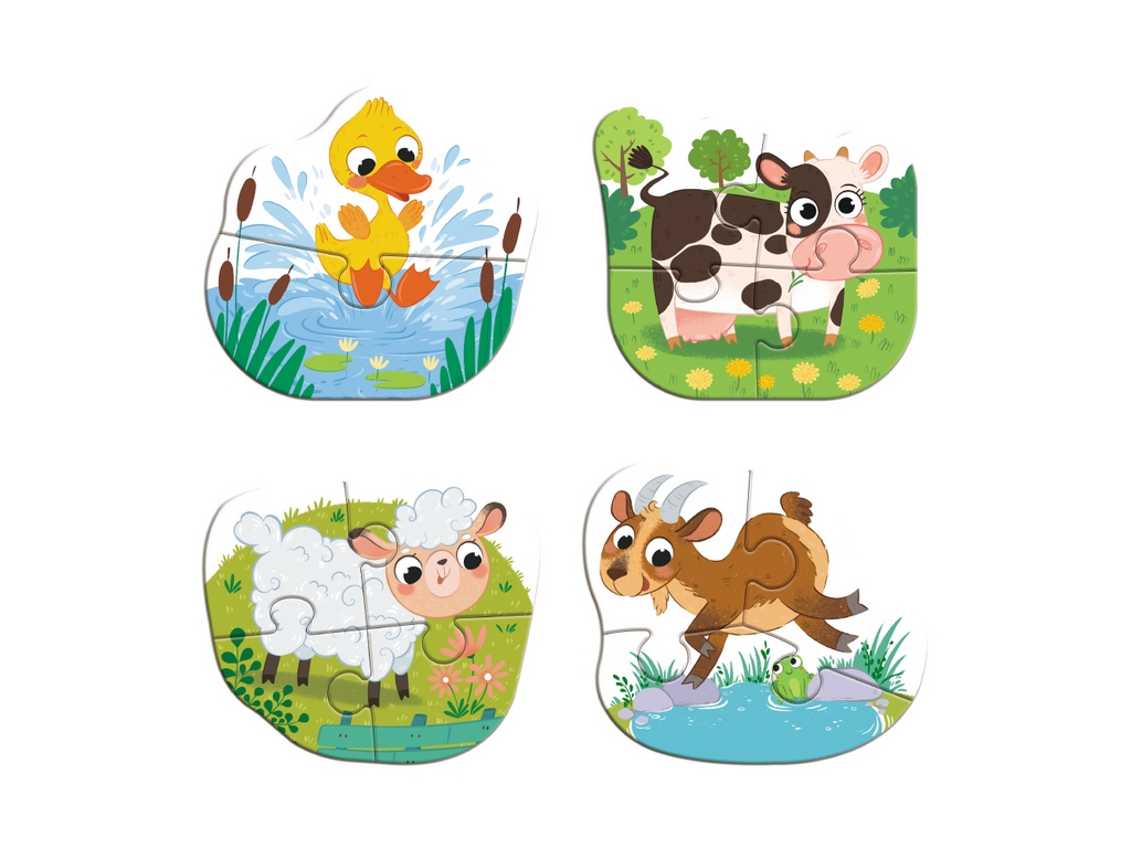 Пазл 4в1 Baby puzzle, День на фермі, DoDo