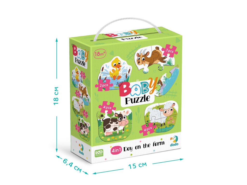 Пазл 4в1 Baby puzzle, День на фермі, DoDo