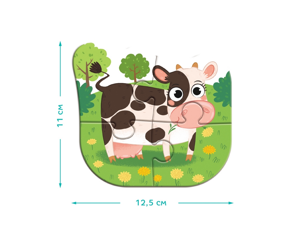 Пазл 4в1 Baby puzzle, День на фермі, DoDo