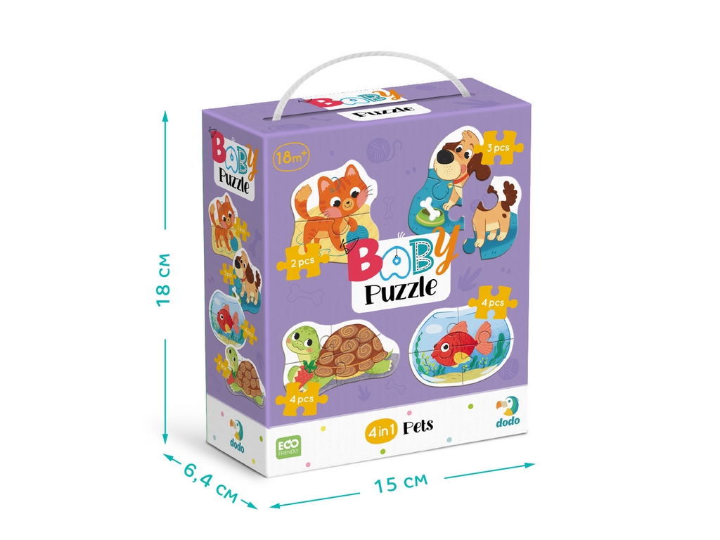 Пазл 4в1 Baby puzzle, Домашні тварини, DoDo