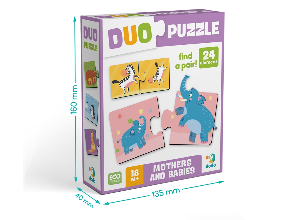Купити Пазл дитячий DUO Мама і малюк, Логічний розвиток, DoDo недорого