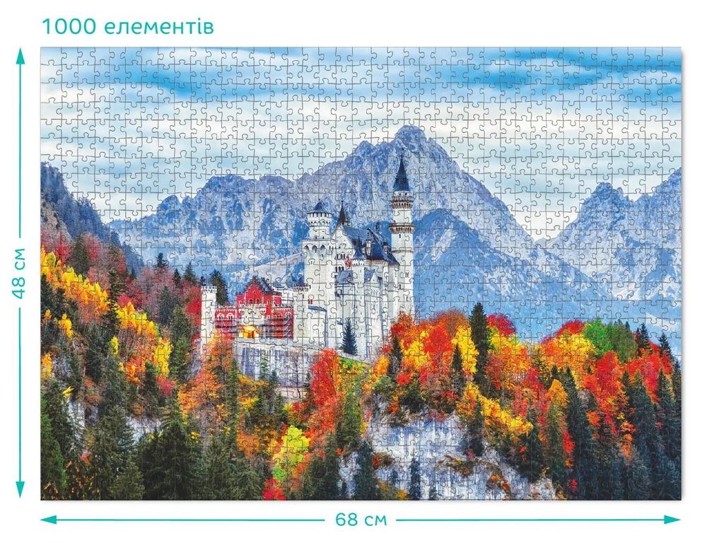 Пазл Замок Нойшванштайн, Німеччина, 1000 елементів, DoDo