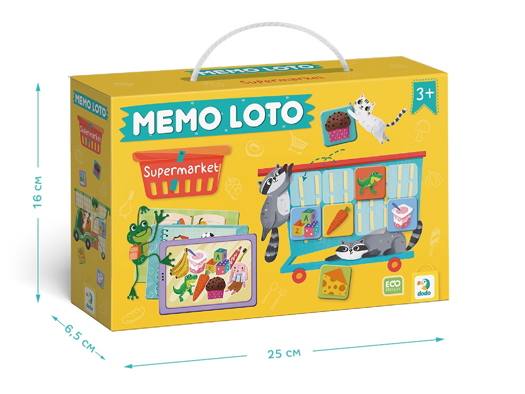 Игра настольная лото Супермаркет, подбор предметов, 32 фишки, DoDo