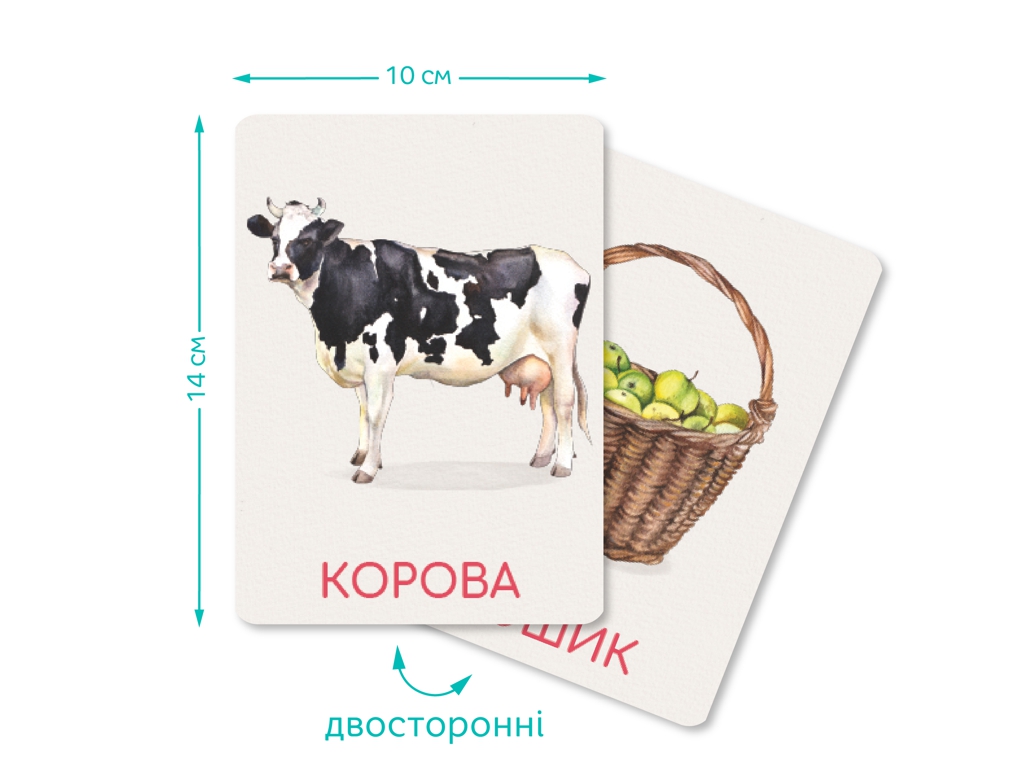 Набір навчальних карток Монтесорі Ферма, DoDo