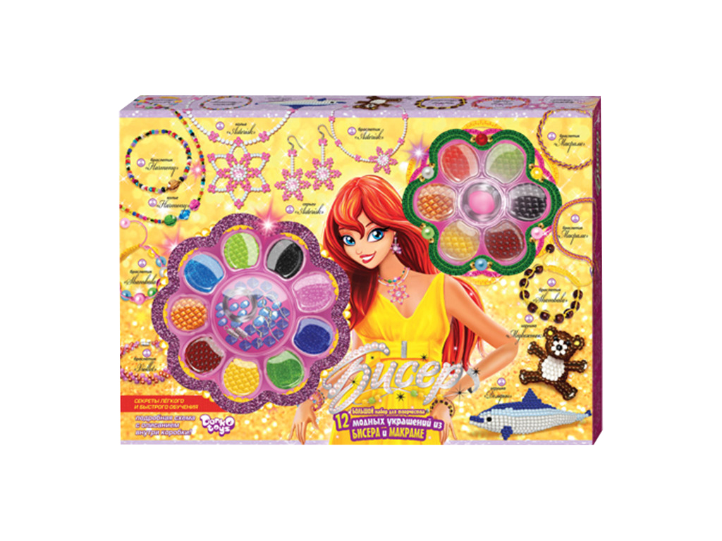 Набор для творчесва Бисер+фенечка, Danko Toys