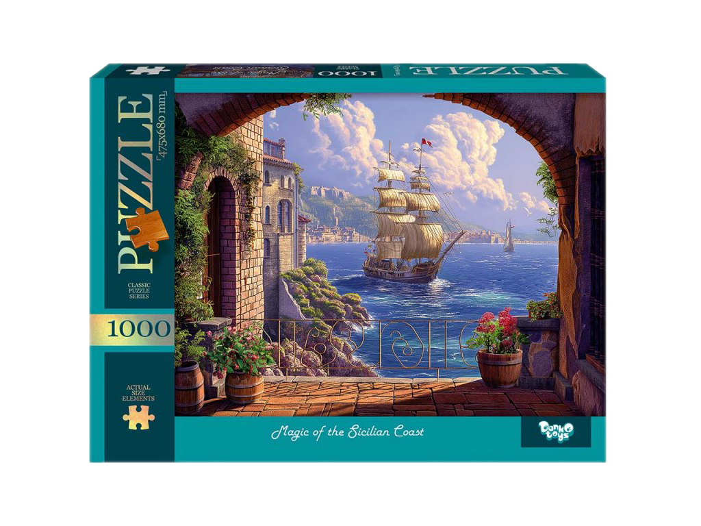 Пазли Magic of the Sicilian Coast, 1000 елементів, Danko Toys