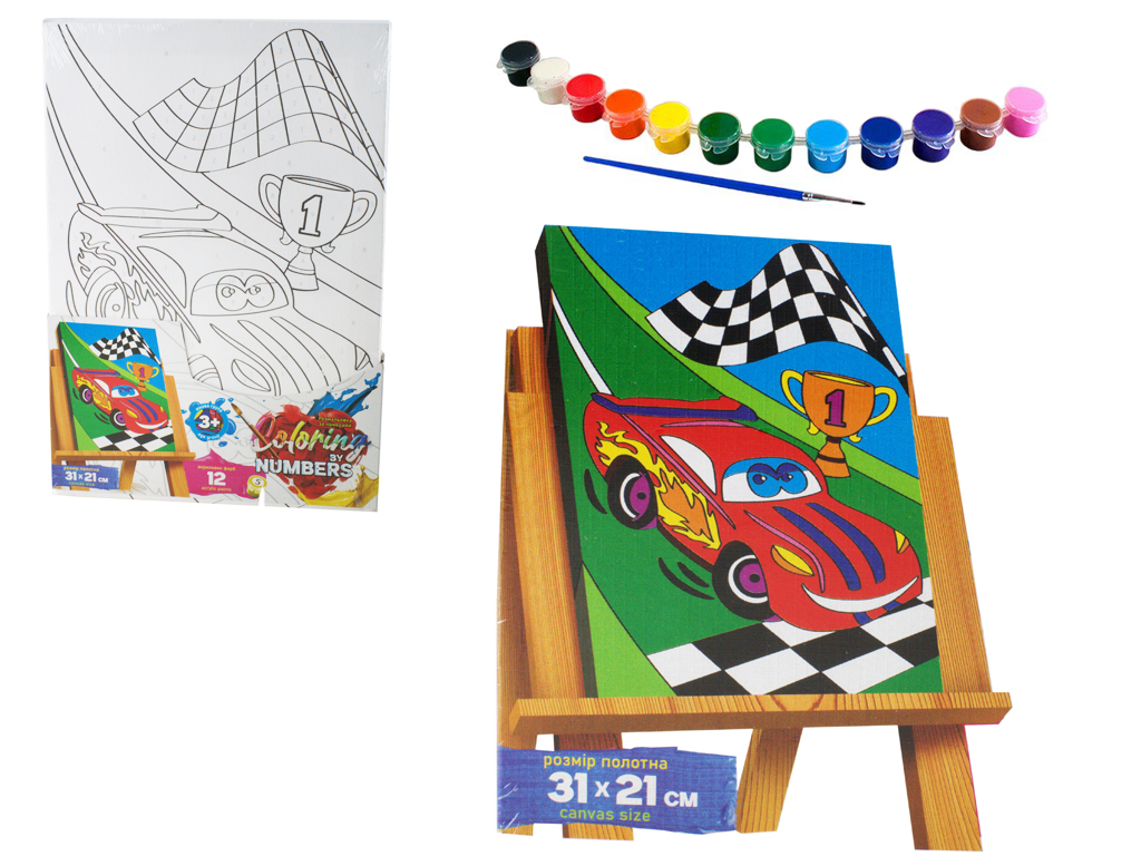 Набір для творчості Розмальовка за номерами Coloring by numbers 31х21 см. Danko Toys CBN-02-02