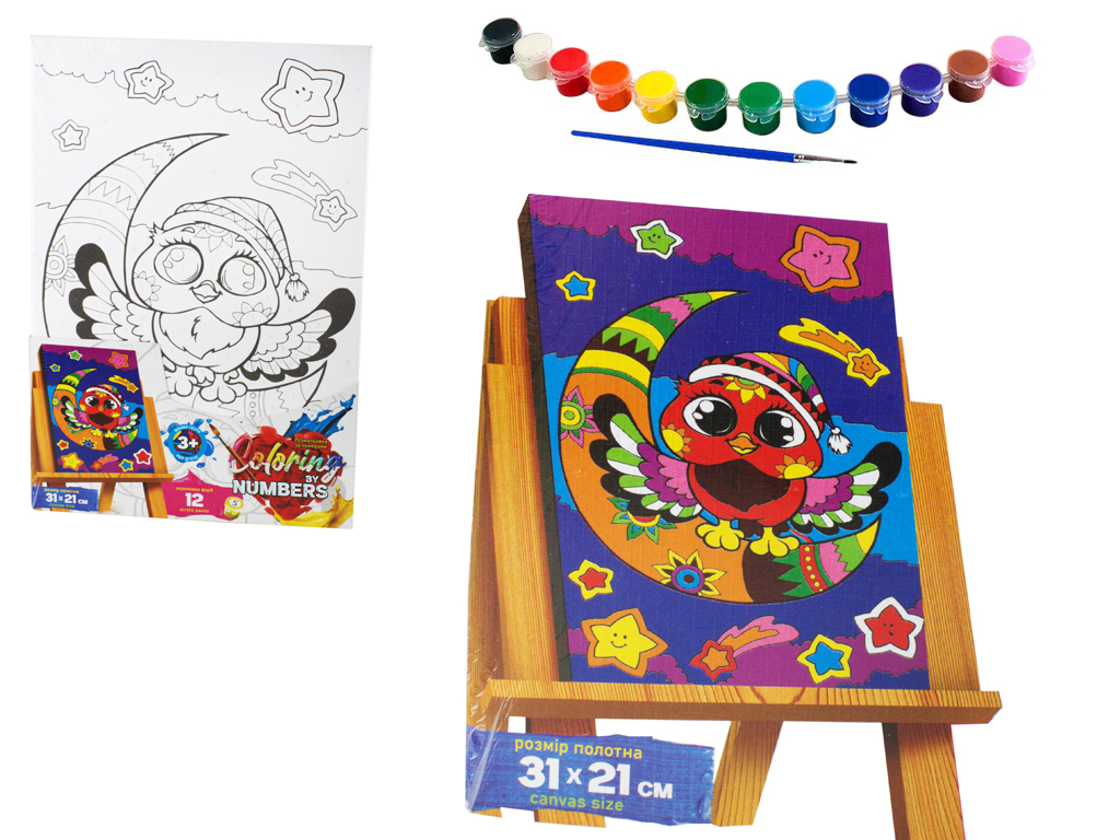 Набір для творчості Розмальовка за номерами Coloring by numbers 31х21 см. Danko Toys CBN-02-03