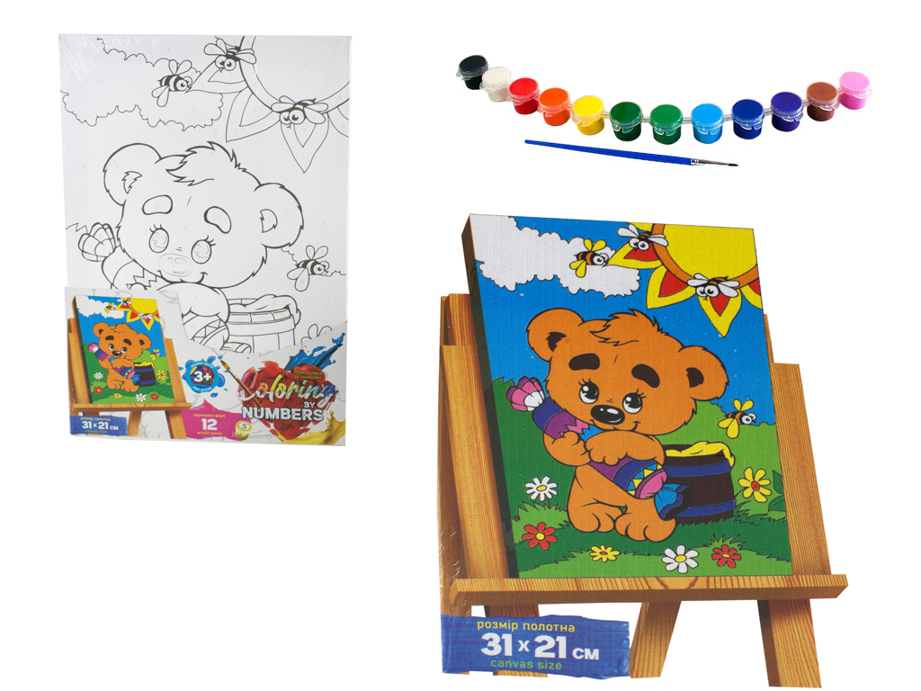 Набір для творчості Розмальовка за номерами Coloring by numbers 31х21 см. Danko Toys CBN-02-05