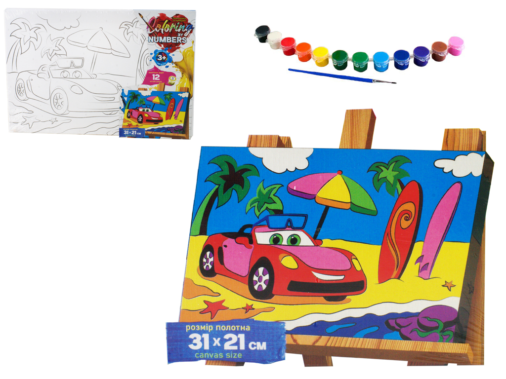Набір для творчості Розмальовка за номерами Coloring by numbers 31х21 см. Danko Toys CBN-02-06