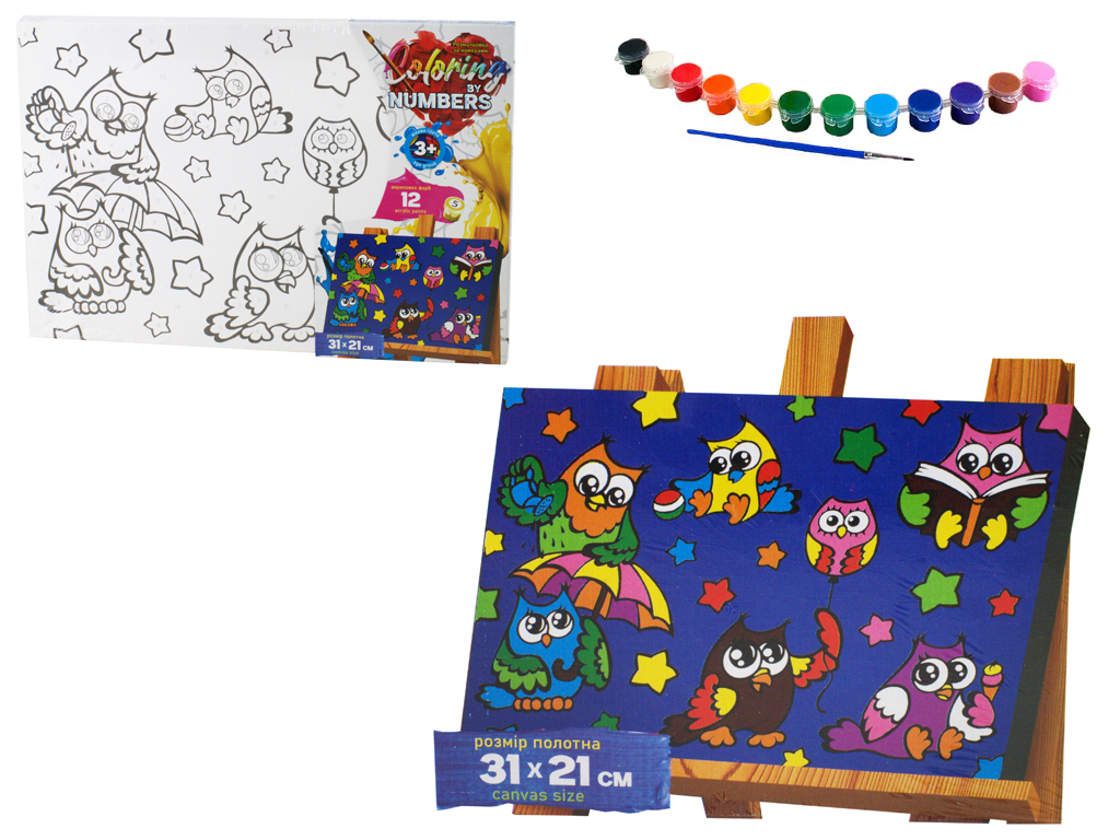Набір для творчості Розмальовка за номерами Coloring by numbers 31х21 см. Danko Toys CBN-02-07
