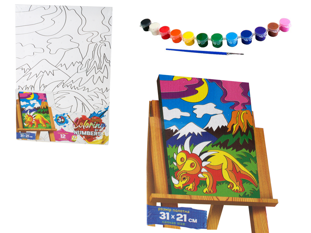 Набір для творчості Розмальовка за номерами Coloring by numbers 31х21 см. Danko Toys CBN-02-09