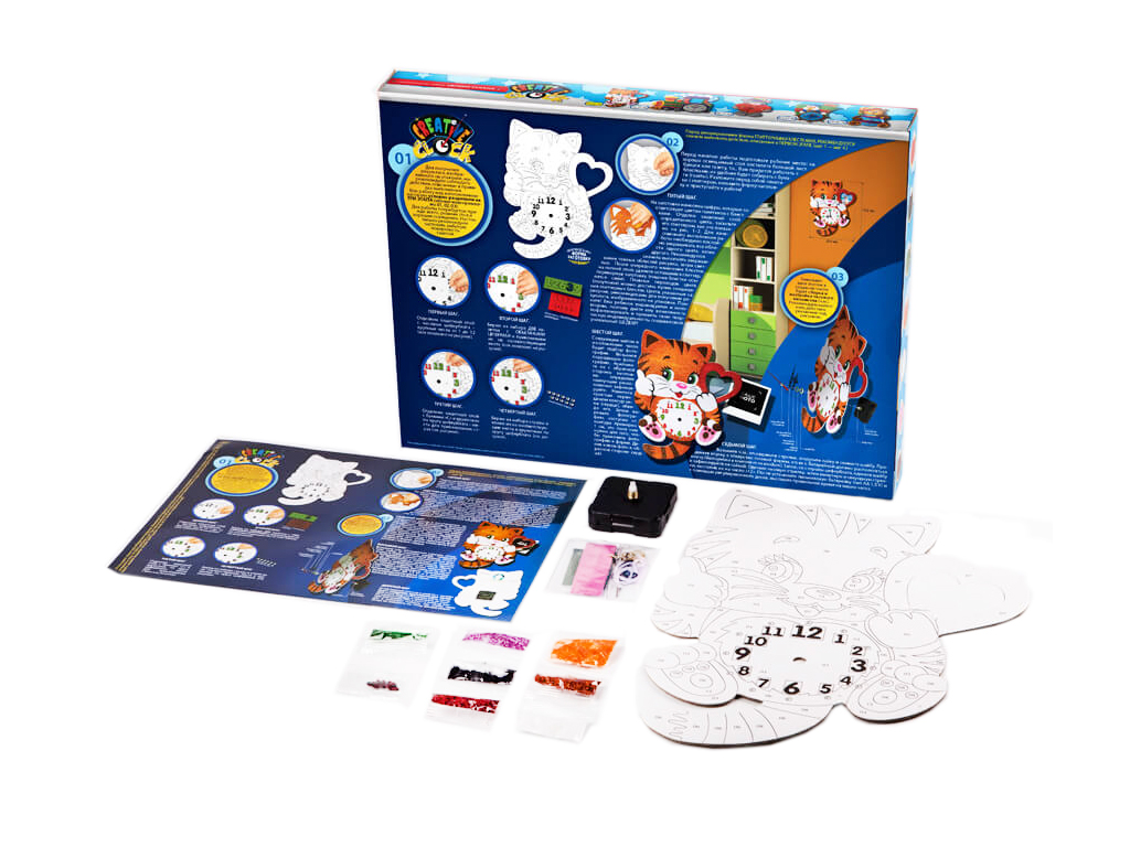 Набор для творчества Creative clock Котенок, Danko Toys