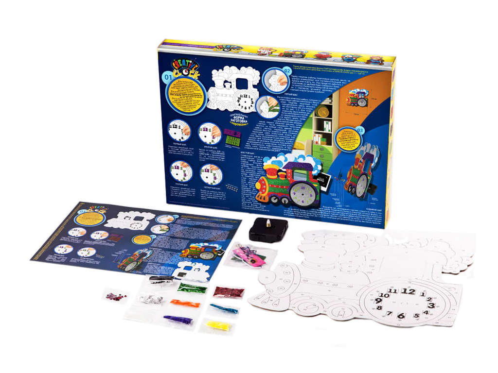 Набор для творчества Creative clock Паровоз, Danko Toys