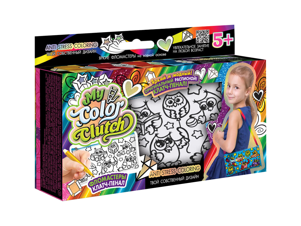Купить Набор креативного творчества My Color Clutch клатч-пенал-раскраска. Danko Toys CCL-02-01U-06U - фото 3