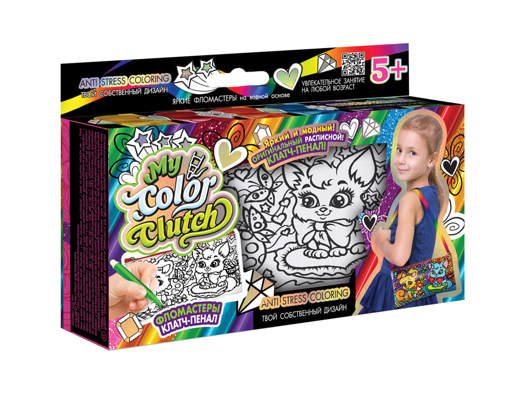 Купить Набор креативного творчества My Color Clutch клатч-пенал-раскраска. Danko Toys CCL-02-01U-06U - фото 4