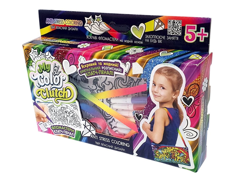Набір креативної творчості My Color Clutch клатч-пенал-розмальовка, Danko Toys