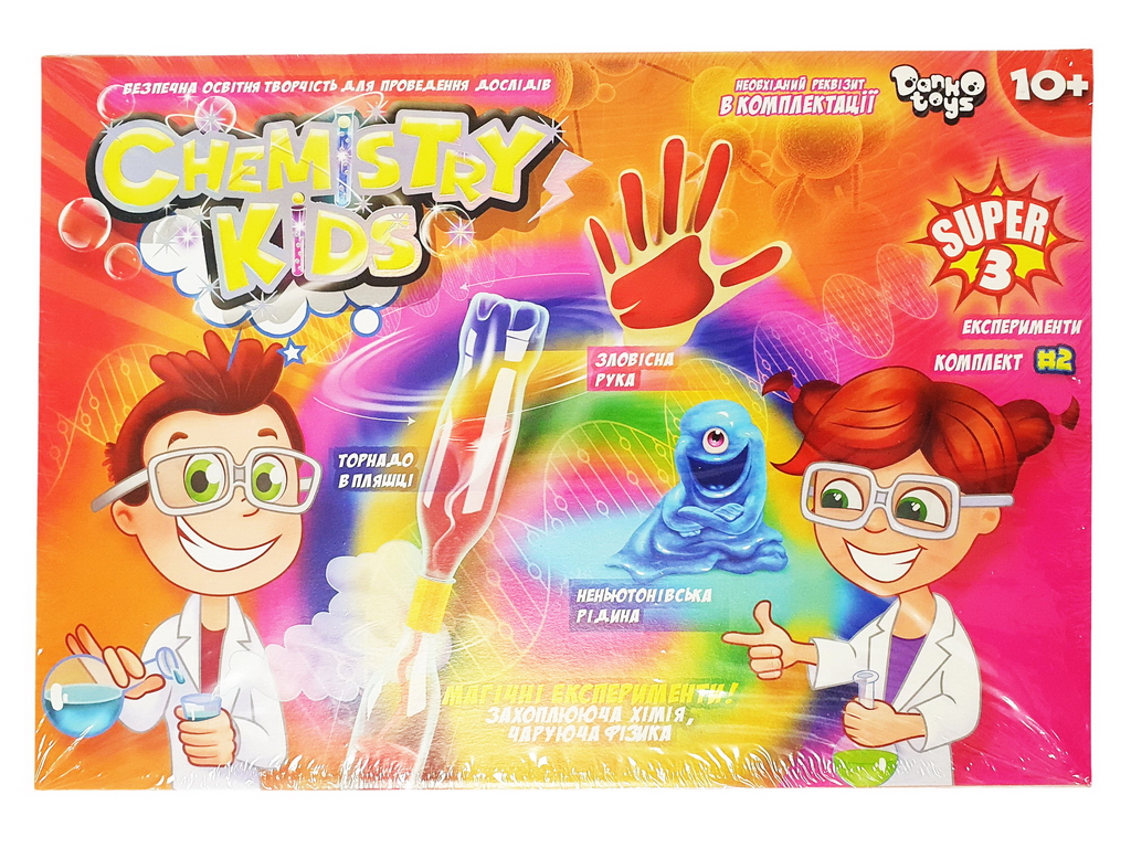 Безпечний освітній набір для проведення дослідів CHEMISTRY KIDS, Danko Toys