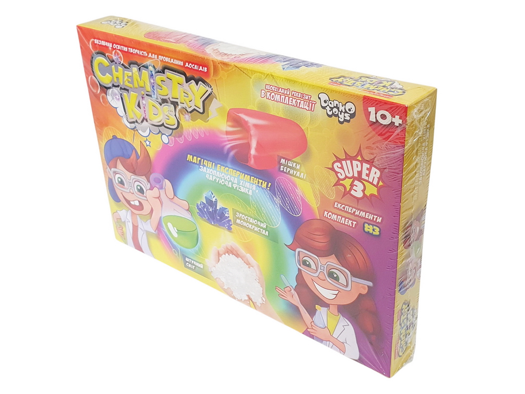 Безпечний освітній набір для проведення дослідів CHEMISTRY KIDS, Danko Toys