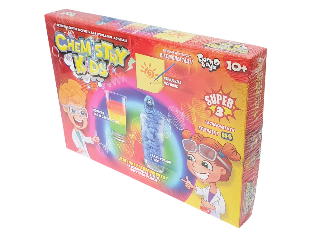 Безпечний освітній набір для проведення дослідів CHEMISTRY KIDS, Danko Toys