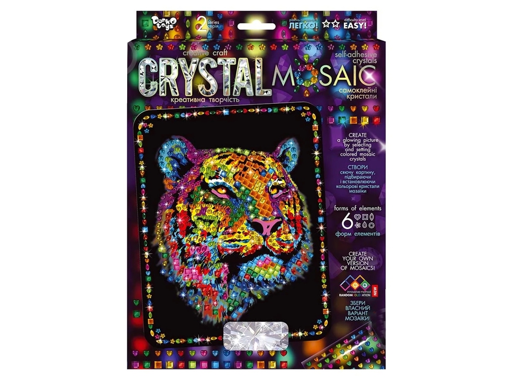Набір для творчості CRYSTAL MOSAIC Тигр, Danko Toys