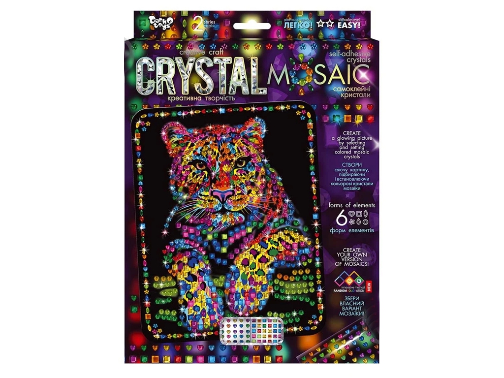 Набір для творчості CRYSTAL MOSAIC Леопард, Danko Toys
