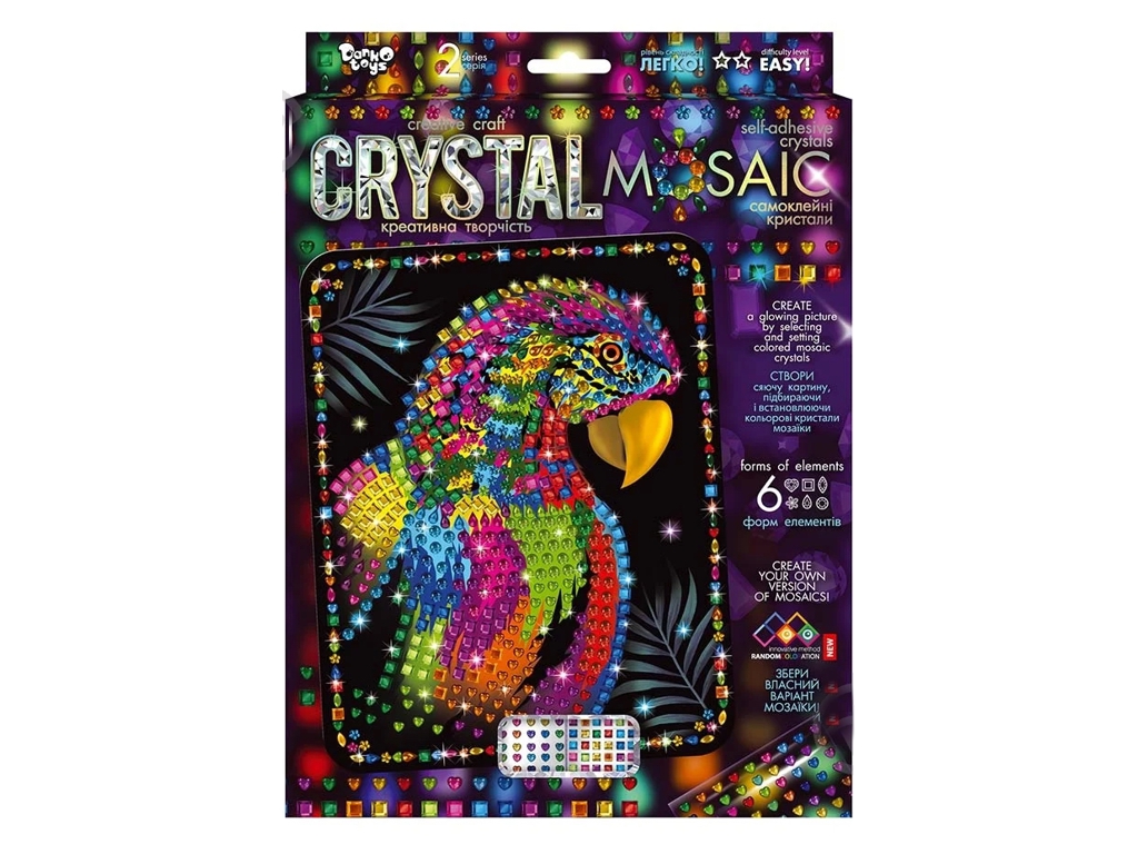 Набір для творчості CRYSTAL MOSAIC Попугай, Danko Toys
