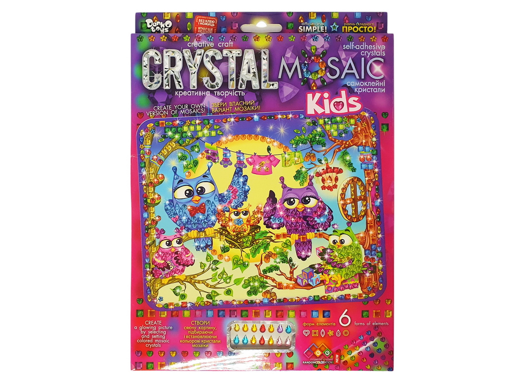 Комплект для творчості CRYSTAL MOSAIC KIDS, Danko Toys