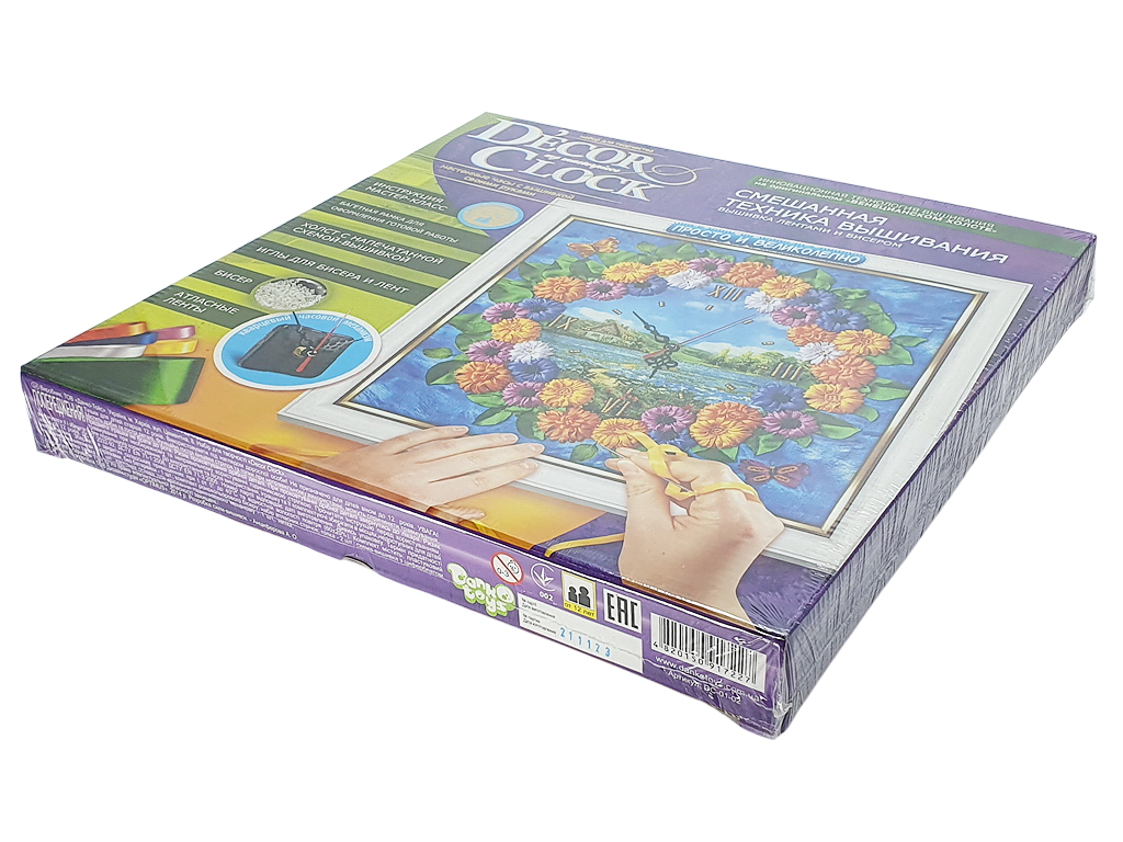 Набор для творчества D'ecor clock вышивка, Danko Toys